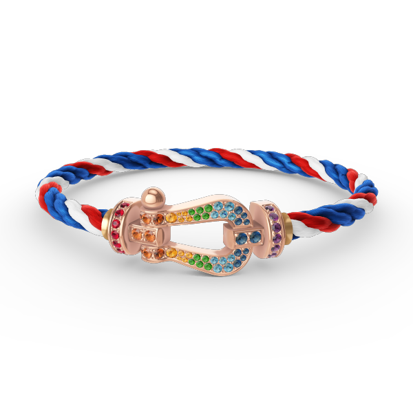 [Marin]FORCE LARGE HORSESHOE  COLORED DIAMOND BRACELET ROSE GOLD