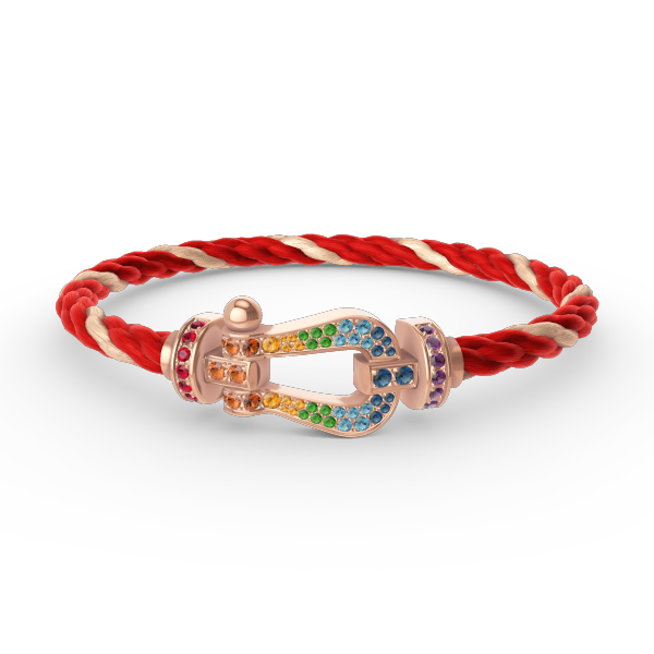 [Marin]FORCE LARGE HORSESHOE  COLORED DIAMOND BRACELET ROSE GOLD
