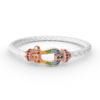 [Marin]FORCE LARGE HORSESHOE  COLORED DIAMOND BRACELET ROSE GOLD