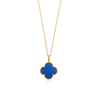 [Marin]CLOVER 25MM NECKLACE TURQUOISE ROSE GOLD