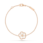 [Marin]BRACELET FLEUR DE PRUNIER EN NACRE BLANCHE PORTE-BONHEUR