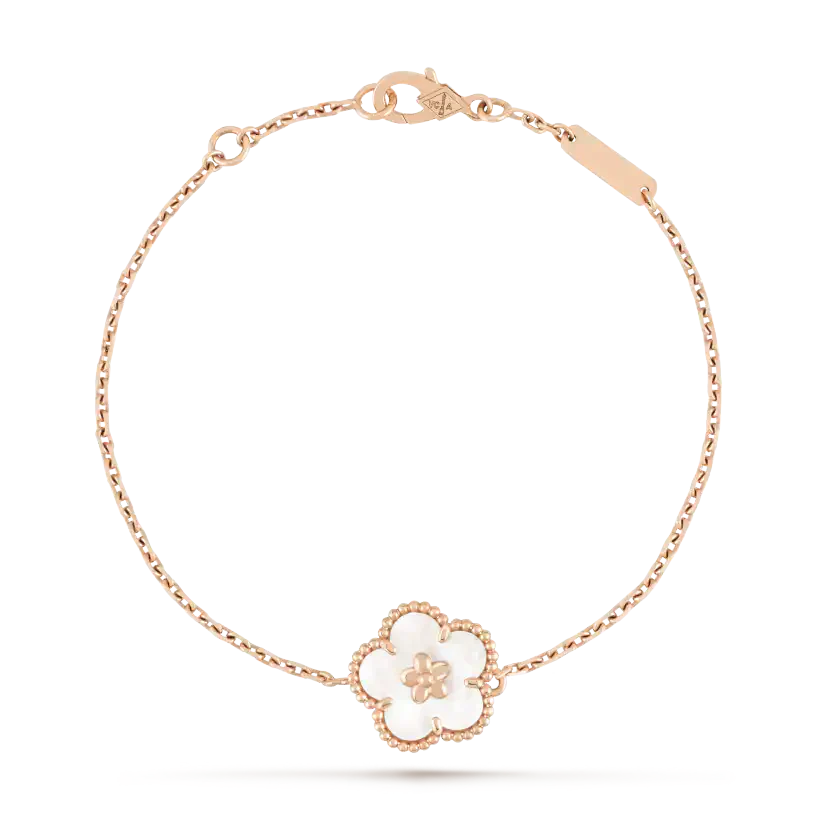 [Marin]LUCKY WHITE MOP PLUM BLOSSOM  BRACELET