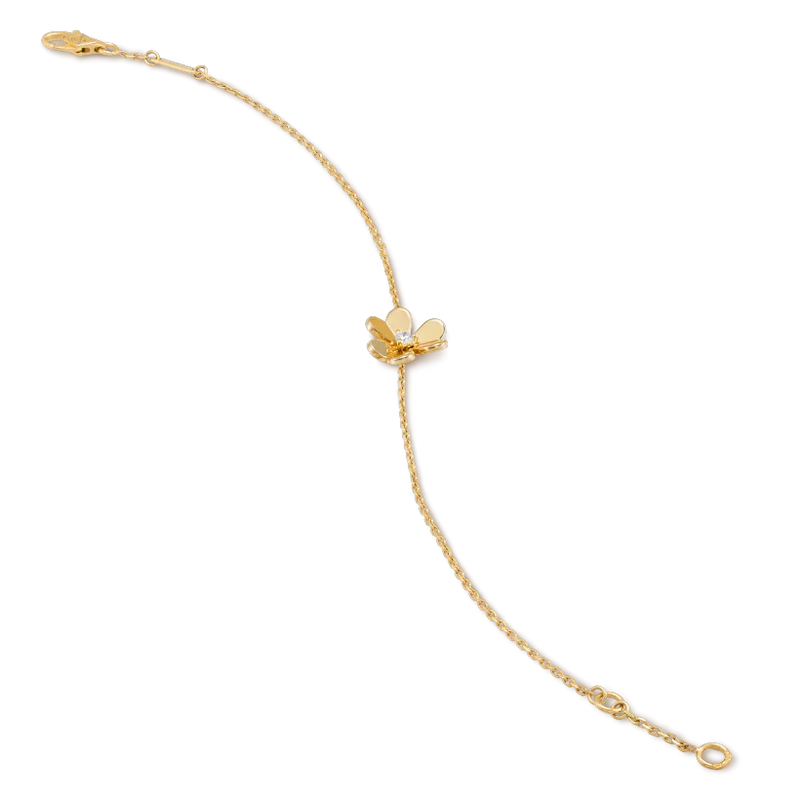 [Marin]BRACELET MARIN FRIVOLE FLEUR OR ROSE MALACHITE