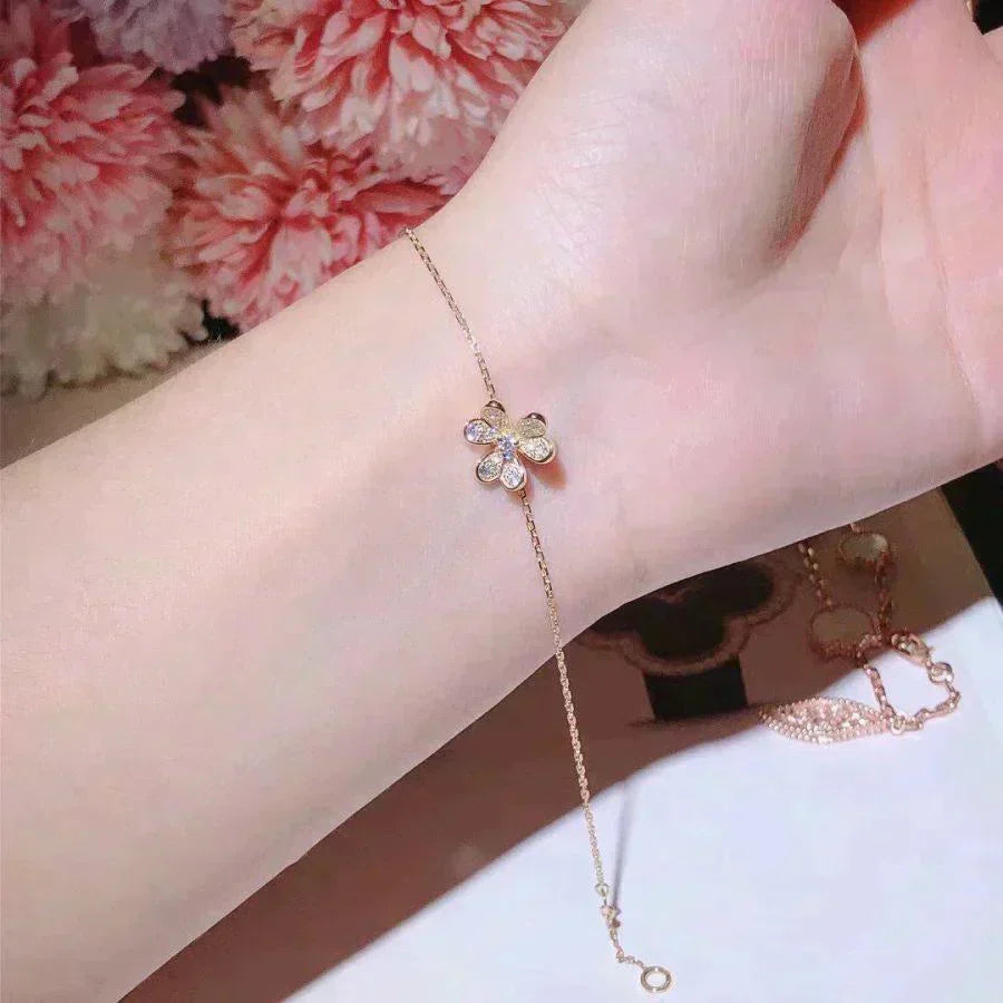 [Marin]FRIVOLE GOLD FLOWER DIAMOND BRACELET