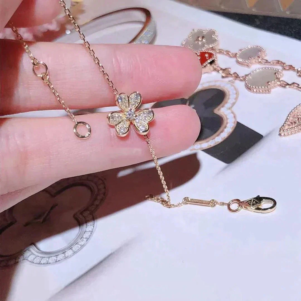 [Marin]BRACELET FRIVOLE FLEUR OR DIAMANT