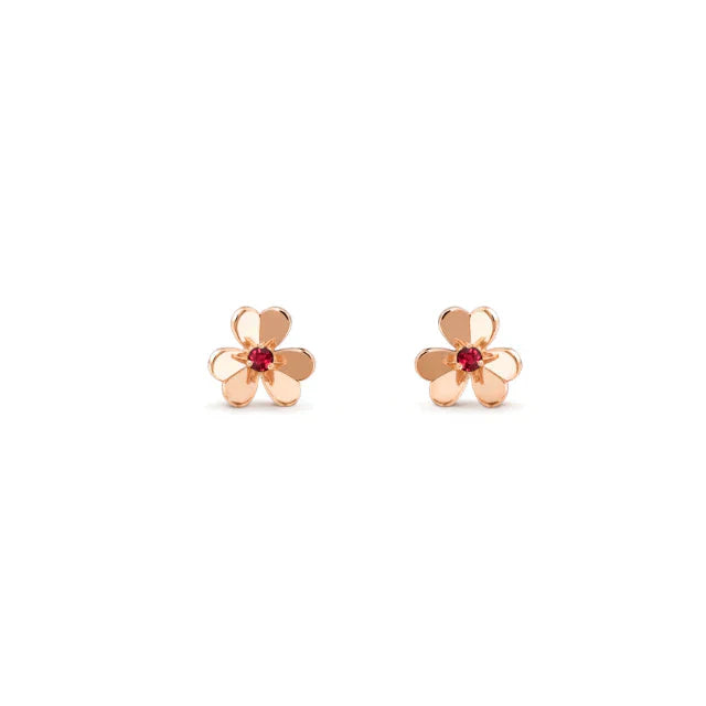 [Marin]BOUCLES D'OREILLES ROSES FRIVOLE FLEUR