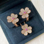 [Marin]FRIVOLE ROSE GOLD FLOWER DIAMOND NECKLACE