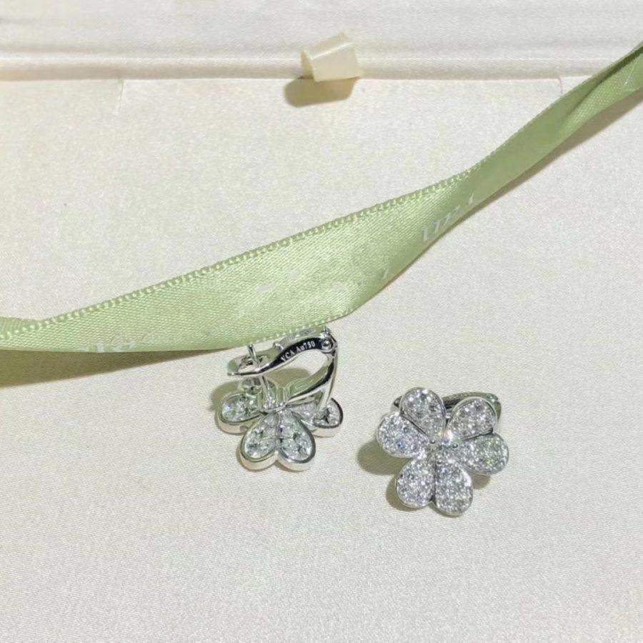 [Marin]FRIVOLE SILVER FLOWER DIAMOND EARRINGS