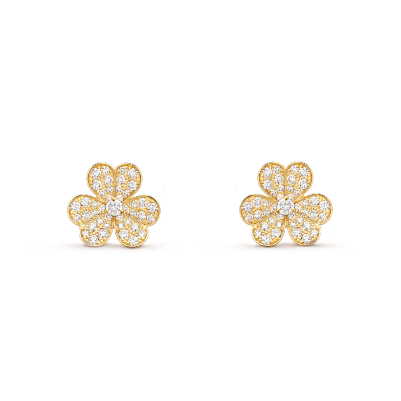 [Marin]FRIVOLE GOLD FLOWER DIAMOND EARRINGS