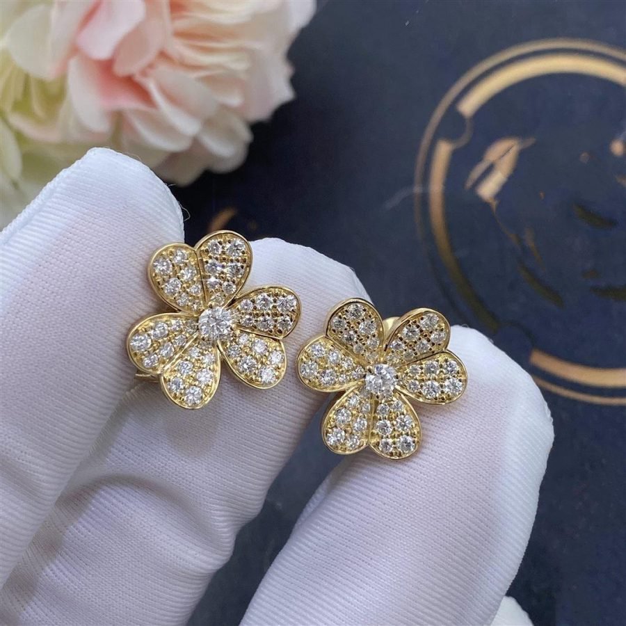[Marin]FRIVOLE GOLD FLOWER DIAMOND EARRINGS