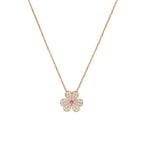 [Marin]FRIVOLE ROSE GOLD FLOWER DIAMOND NECKLACE