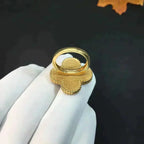 [Marin]CLOVER MALACHITE RING