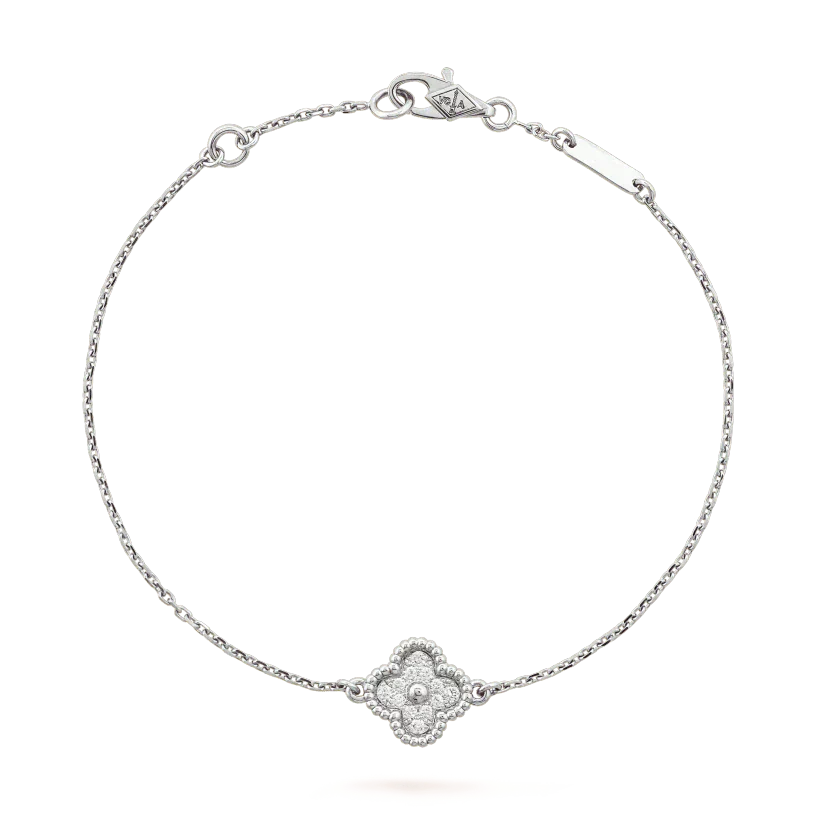 [Marin]CLOVER  SINGLE FLOWER BRACELET SILVER