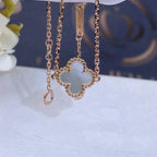 [Marin]CLOVER WHITE MOP SINGLE FLOWER BRACELET