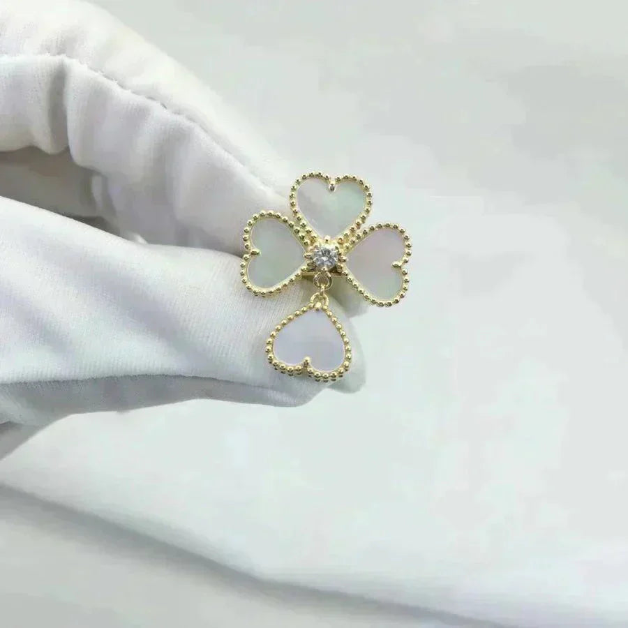 [Marin]SWEET CLOVER WHITE MOP RING