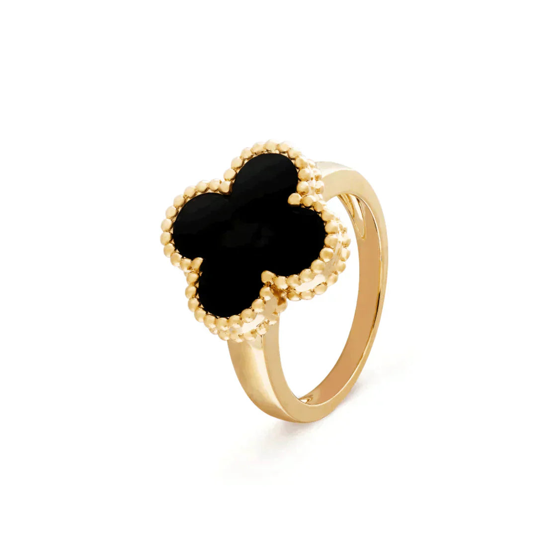 [Marin]CLOVER ONYX RING