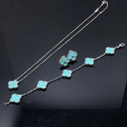 [Marin]CLOVER 1 DIAMOND BLUE SKY SILVER EARRINGS
