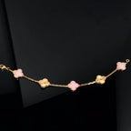 [⭐Shinejoy] BRACELET TRÈFLE À 5 MOTIFS EN NACRE ROSE COLLECTION