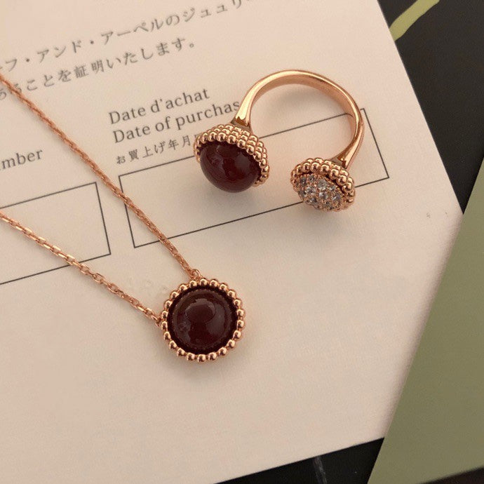 [Marin]PERLEE COULEURS DIAMOND ROSE GOLD BETWEEN THE FINGER RING