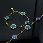 [Marin]STAR AND SUN 4 MOTIF BLUE BRACELET