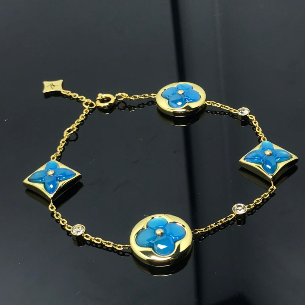[Marin]STAR AND SUN 4 MOTIF BLUE BRACELET
