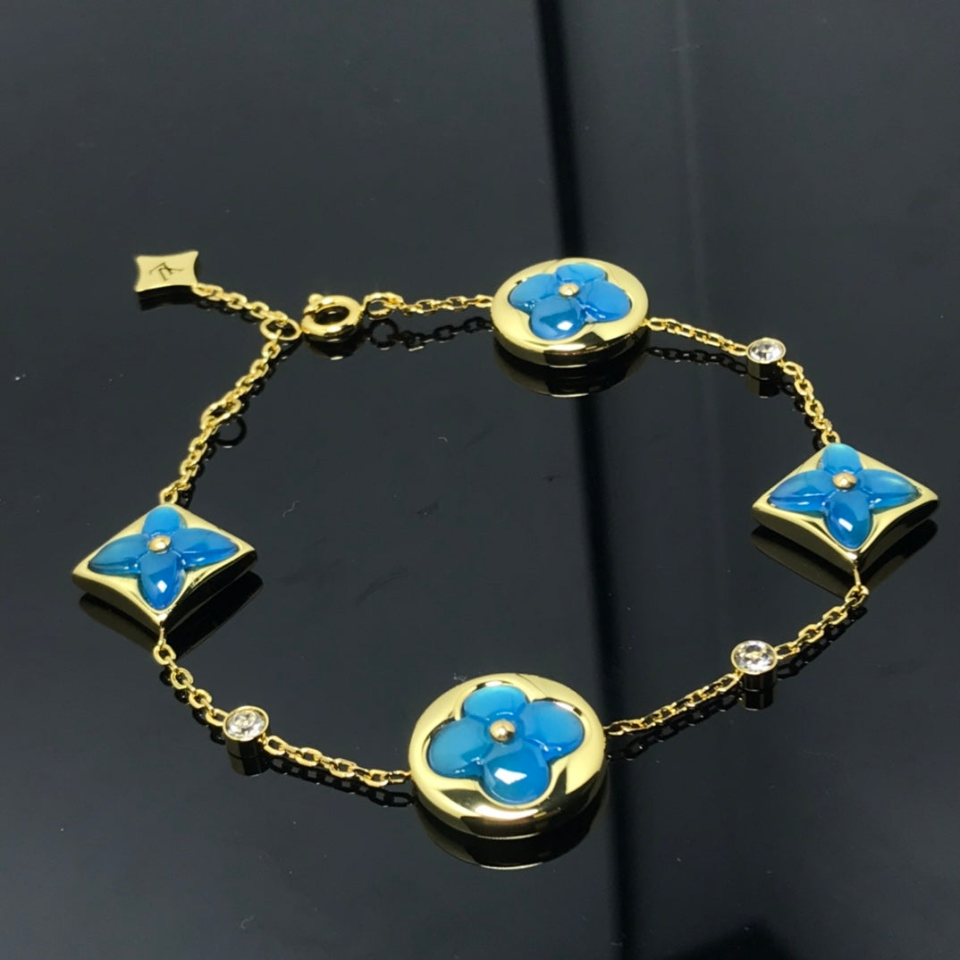 [Marin]STAR AND SUN 4 MOTIF BLUE BRACELET