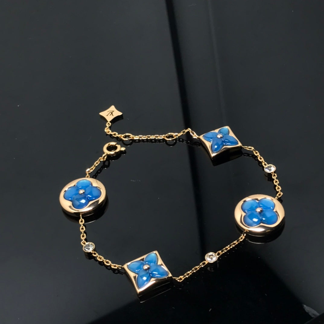 [Marin]STAR AND SUN 4 MOTIF BLUE BRACELET
