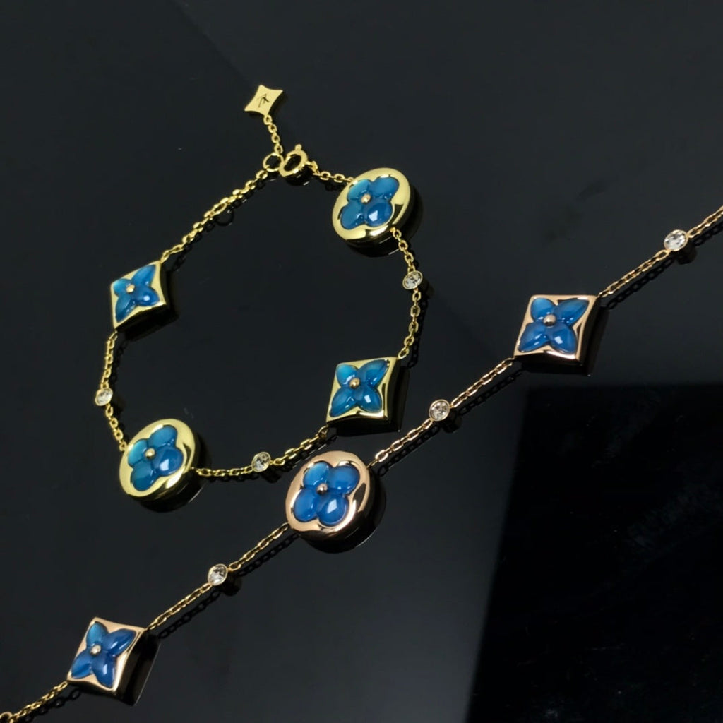 [Marin]STAR AND SUN 4 MOTIF BLUE BRACELET