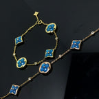 [Marin]STAR AND SUN 4 MOTIF BLUE BRACELET