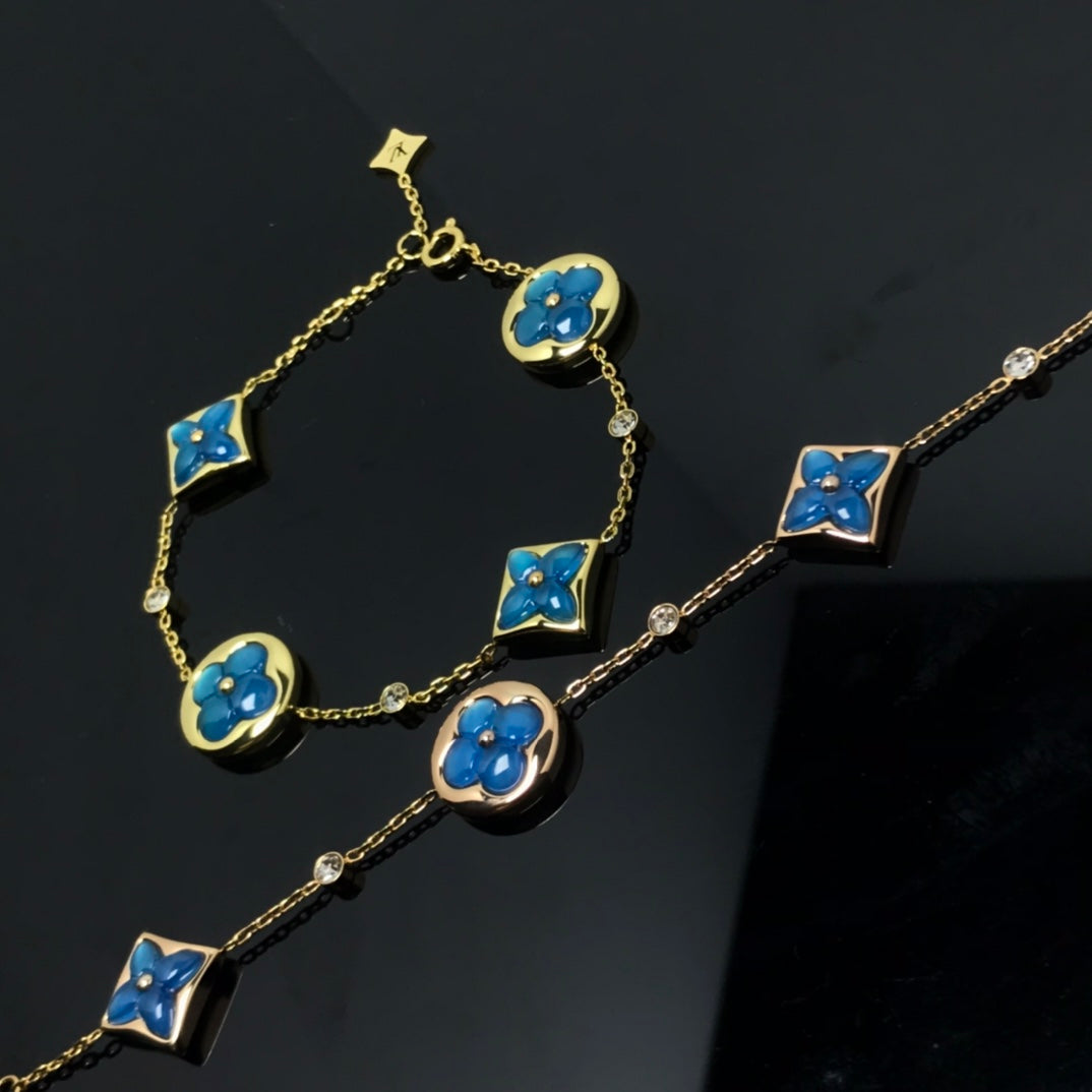[Marin]STAR AND SUN 4 MOTIF BLUE BRACELET