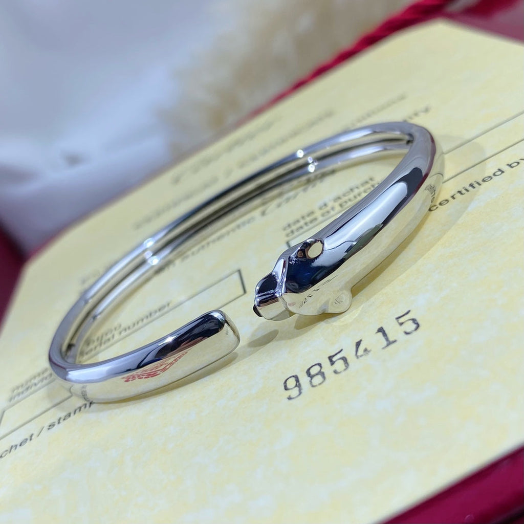[Marin]BRACELET OUVERT PANTHÈRE ARGENT