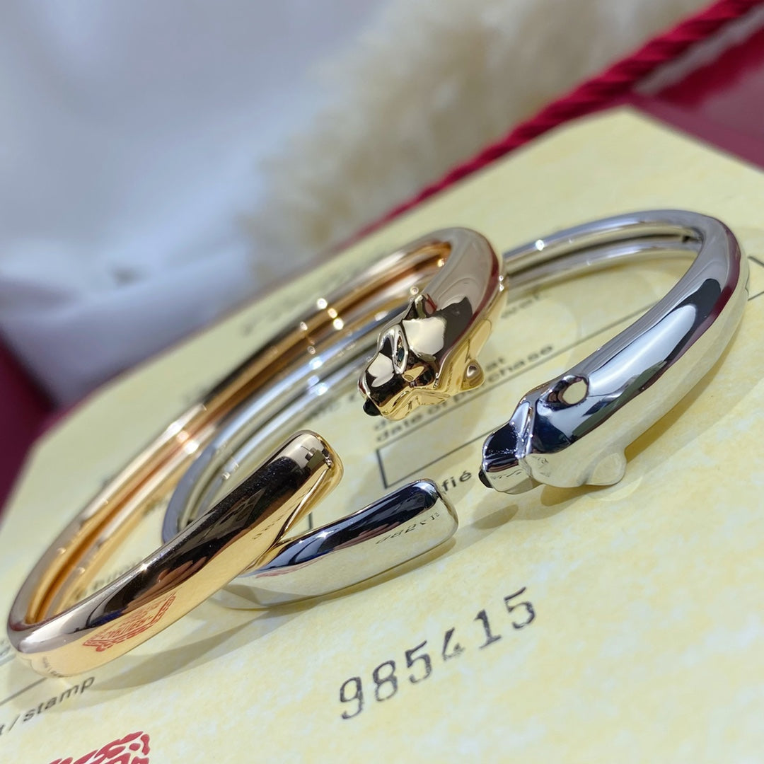 [Marin]PANTHERE SILVER OPEN BRACELET