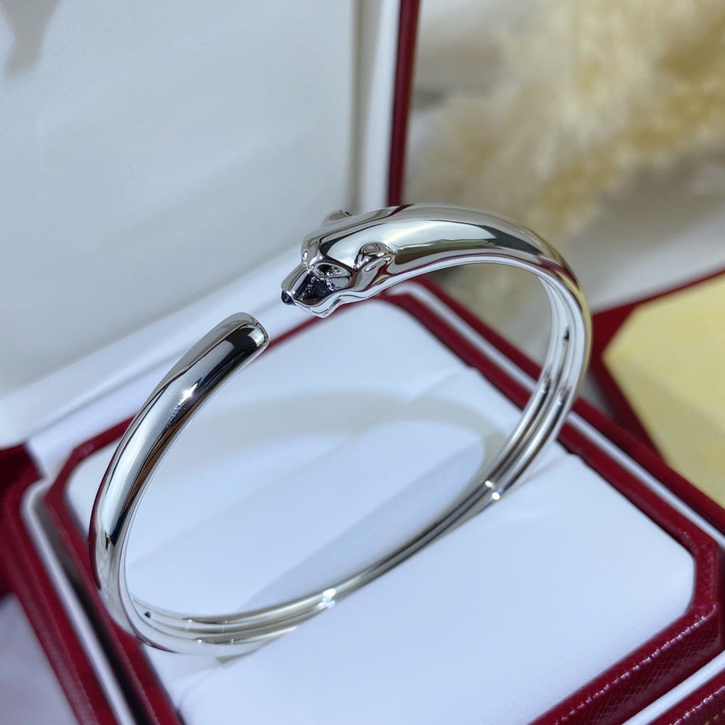 [Marin]BRACELET OUVERT PANTHÈRE ARGENT