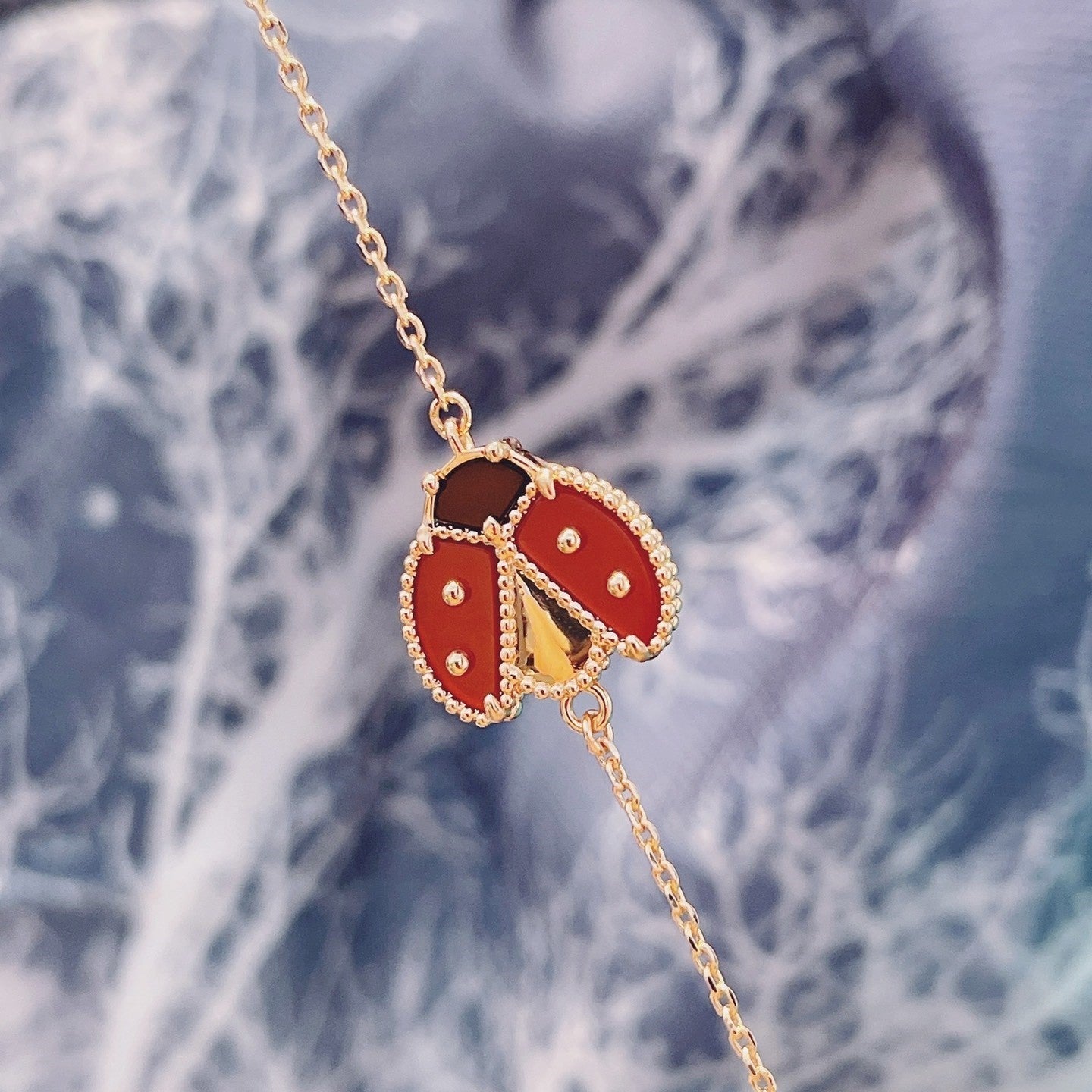 [Marin]LUCKY SPRING 1 MOTIF PINK GOLD BRACELET