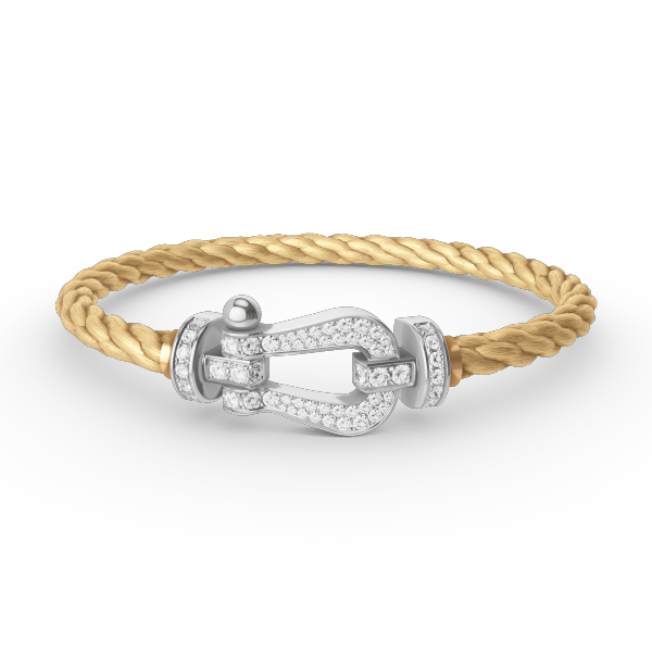 [Marin]FORCE LARGE HORSESHOE FULL DIAMOND BRACELET SILVER