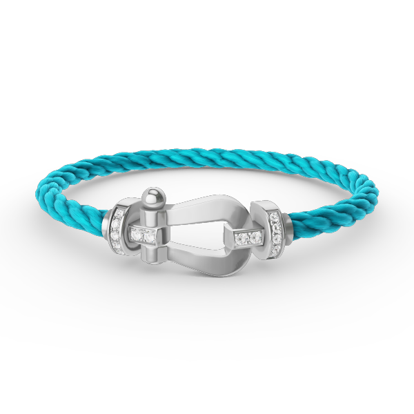 [Marin]FORCE LARGE HORSESHOE HALF DIAMOND BRACELET SILVER