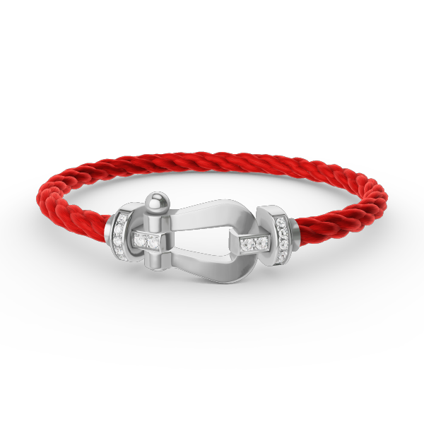 [Marin]FORCE LARGE HORSESHOE HALF DIAMOND BRACELET SILVER