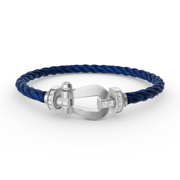 [Marin]FORCE LARGE HORSESHOE HALF DIAMOND BRACELET SILVER