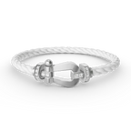 [Marin]FORCE LARGE HORSESHOE HALF DIAMOND BRACELET SILVER