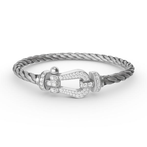 [Marin]FORCE LARGE HORSESHOE FULL DIAMOND BRACELET SILVER