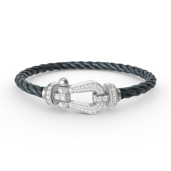 [Marin]FORCE LARGE HORSESHOE FULL DIAMOND BRACELET SILVER