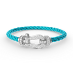 [Marin]FORCE LARGE HORSESHOE FULL DIAMOND BRACELET SILVER