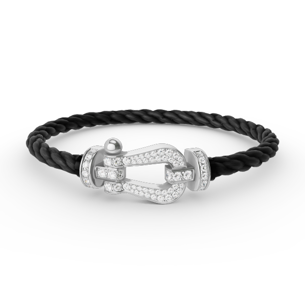 [Marin]FORCE LARGE HORSESHOE FULL DIAMOND BRACELET SILVER