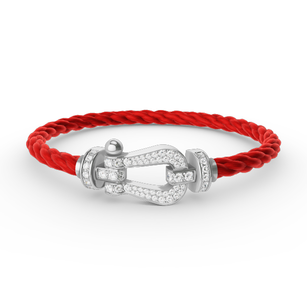 [Marin]FORCE LARGE HORSESHOE FULL DIAMOND BRACELET SILVER