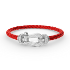 [Marin]FORCE LARGE HORSESHOE FULL DIAMOND BRACELET SILVER