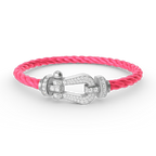 [Marin]FORCE LARGE HORSESHOE FULL DIAMOND BRACELET SILVER