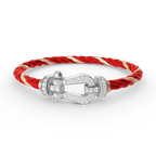 [Marin]FORCE LARGE HORSESHOE FULL DIAMOND BRACELET SILVER