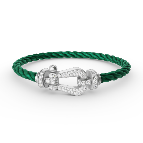 [Marin]FORCE LARGE HORSESHOE FULL DIAMOND BRACELET SILVER