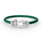 [Marin]FORCE LARGE HORSESHOE FULL DIAMOND BRACELET SILVER
