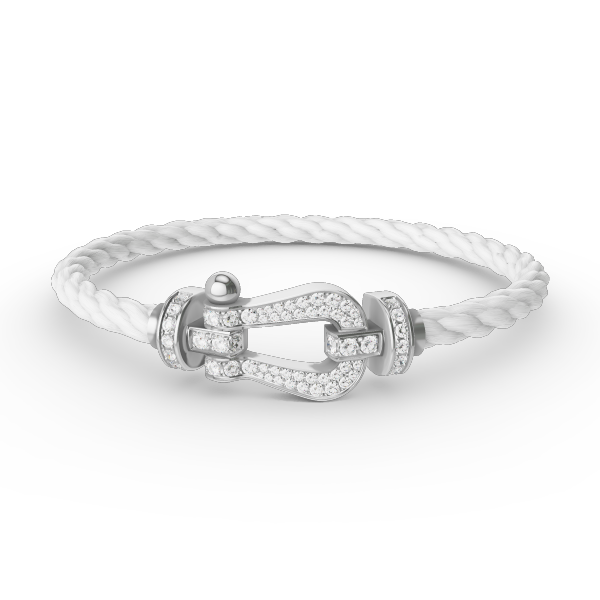 [Marin]FORCE LARGE HORSESHOE FULL DIAMOND BRACELET SILVER